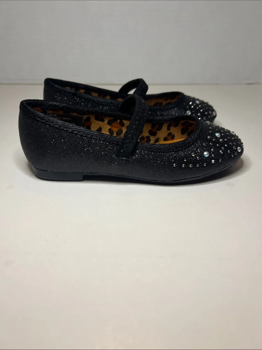 Hot Cakes Toddler Girls Lil Gusto Black Rhinestone Sparkly Dress Shoes Size 8M